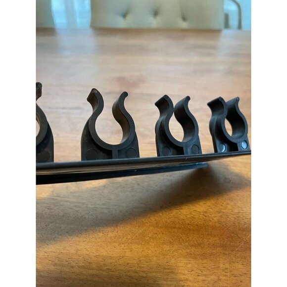 Black Hard Plastic Wall Mount Broom Organizer - Picture 3 of 5